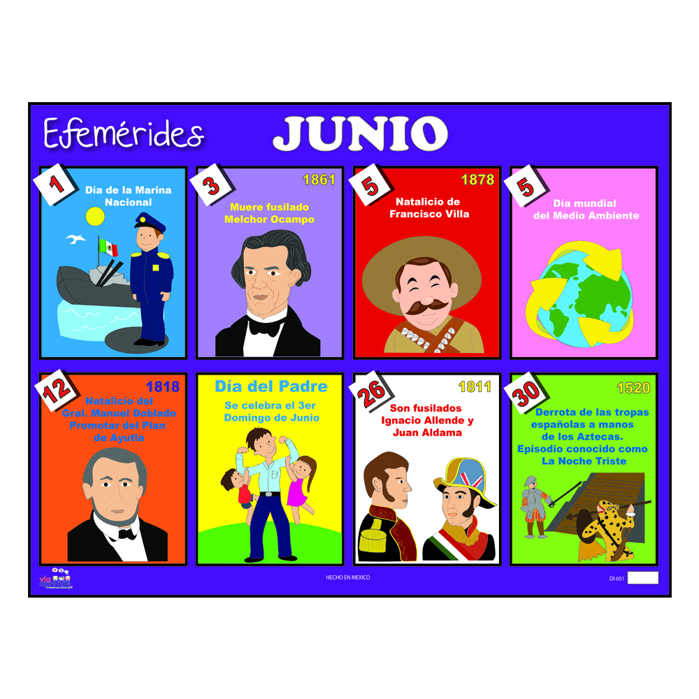 Lamina Efemerides Junio